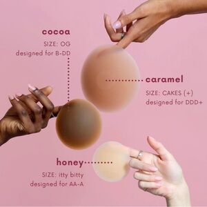 Adhesive Bras in Caramel, size A-AA, Cakes Body